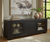 Tampa Furniture Outlet Lutz - Ashley Furniture - Galliden 80" TV Stand - 80" / Black - W841-168